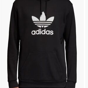 Adidas Men's Black Trefoil Hoodie